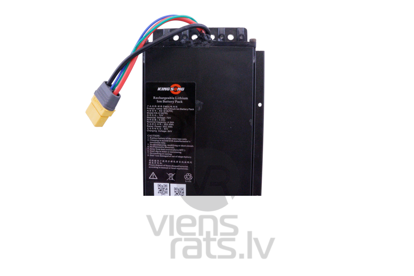 Kingsong S18 baterija Molicel priekšēja laba